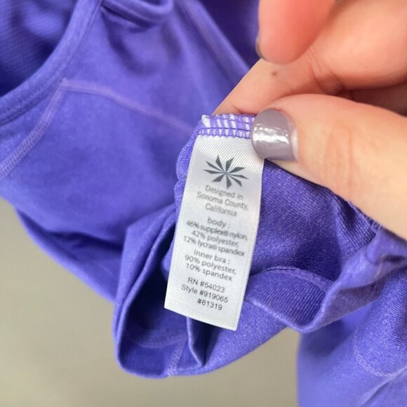 Athleta Purple Double Cross-Back Tank Top S - Picture 4 of 5